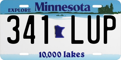 MN license plate 341LUP