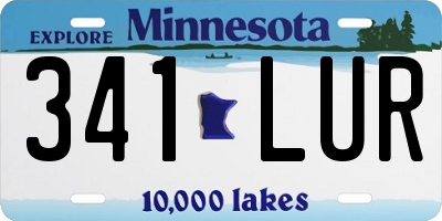 MN license plate 341LUR