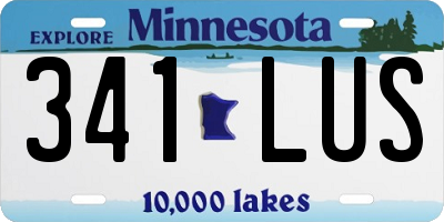 MN license plate 341LUS