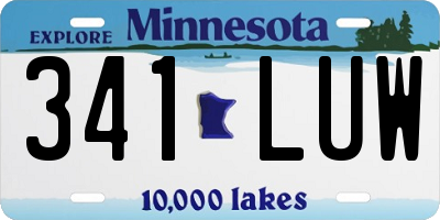 MN license plate 341LUW