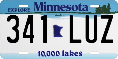 MN license plate 341LUZ