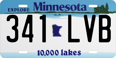 MN license plate 341LVB