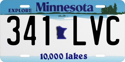 MN license plate 341LVC