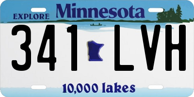 MN license plate 341LVH