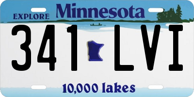 MN license plate 341LVI