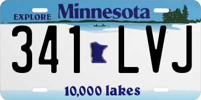 MN license plate 341LVJ