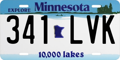 MN license plate 341LVK