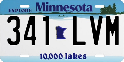 MN license plate 341LVM