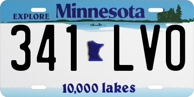 MN license plate 341LVO
