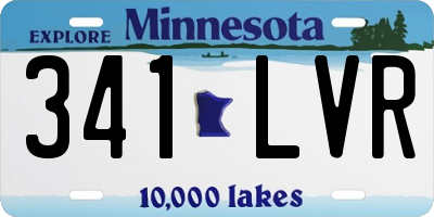 MN license plate 341LVR