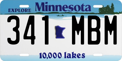 MN license plate 341MBM