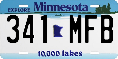 MN license plate 341MFB