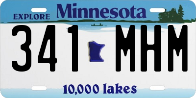 MN license plate 341MHM