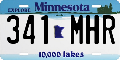 MN license plate 341MHR