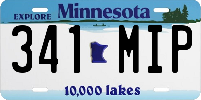 MN license plate 341MIP
