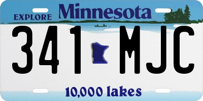 MN license plate 341MJC
