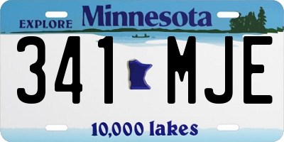 MN license plate 341MJE