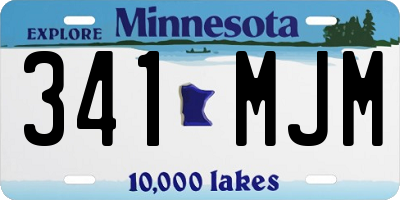 MN license plate 341MJM