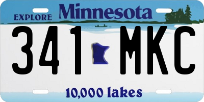 MN license plate 341MKC