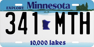 MN license plate 341MTH