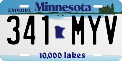 MN license plate 341MYV