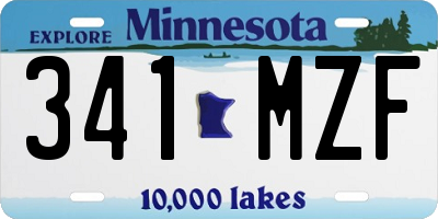 MN license plate 341MZF