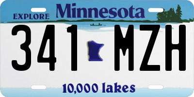 MN license plate 341MZH