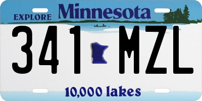 MN license plate 341MZL