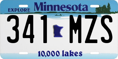 MN license plate 341MZS
