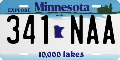 MN license plate 341NAA