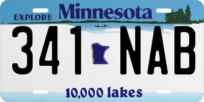 MN license plate 341NAB
