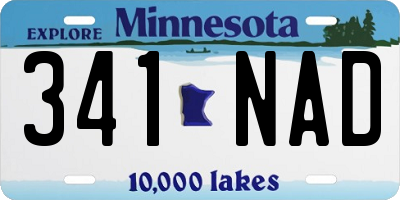 MN license plate 341NAD