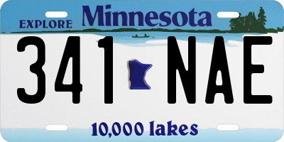 MN license plate 341NAE