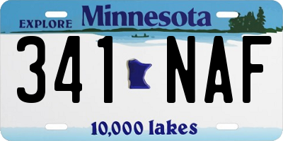 MN license plate 341NAF