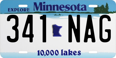 MN license plate 341NAG