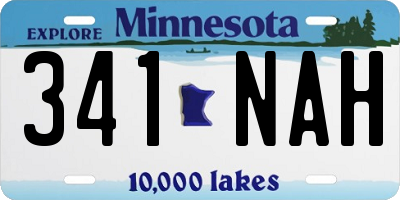 MN license plate 341NAH