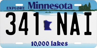 MN license plate 341NAI