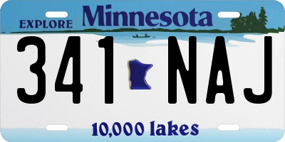 MN license plate 341NAJ