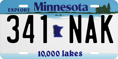 MN license plate 341NAK