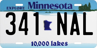 MN license plate 341NAL