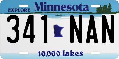 MN license plate 341NAN