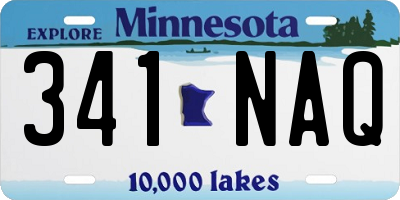 MN license plate 341NAQ