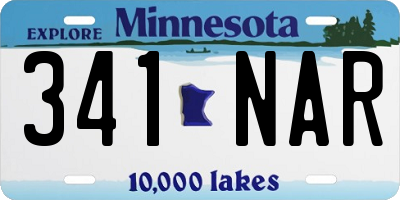 MN license plate 341NAR