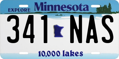 MN license plate 341NAS