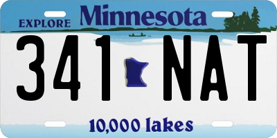 MN license plate 341NAT
