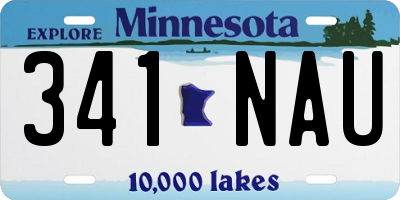 MN license plate 341NAU
