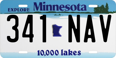 MN license plate 341NAV