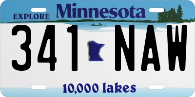 MN license plate 341NAW