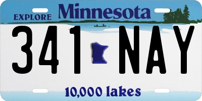 MN license plate 341NAY