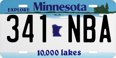 MN license plate 341NBA